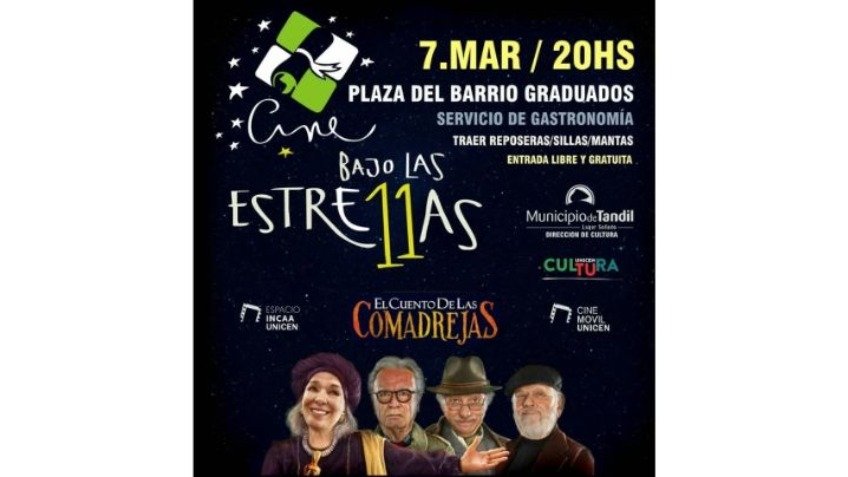 "Cine bajo las Estrellas" en el Barrio Graduados